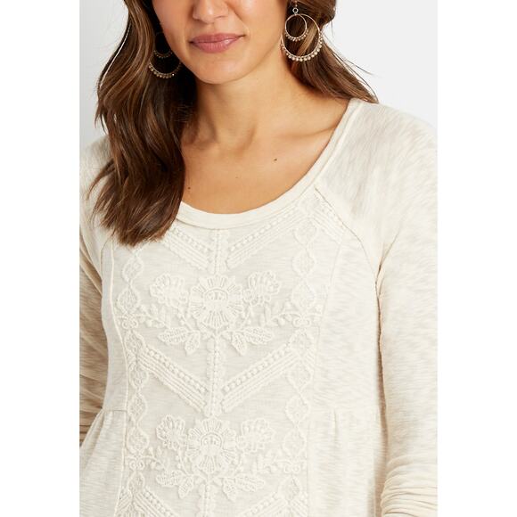 Maurice’s Ivory Lace Boho Top - Picture 1 of 6